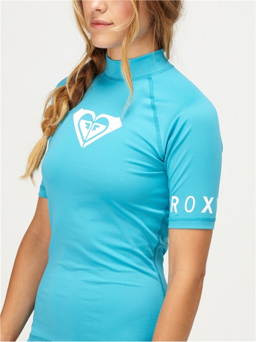 Roxy Womens Whole Hearted Short Sleeve Rashguard